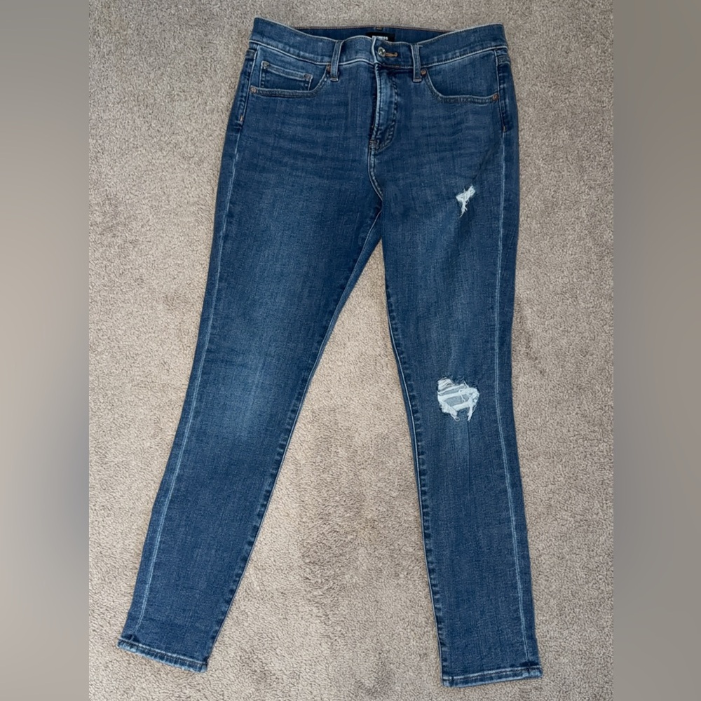 Express Distressed Blue Jeans